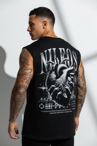 DARKNESS  Sleeveless Oversized Tee mit Backprint