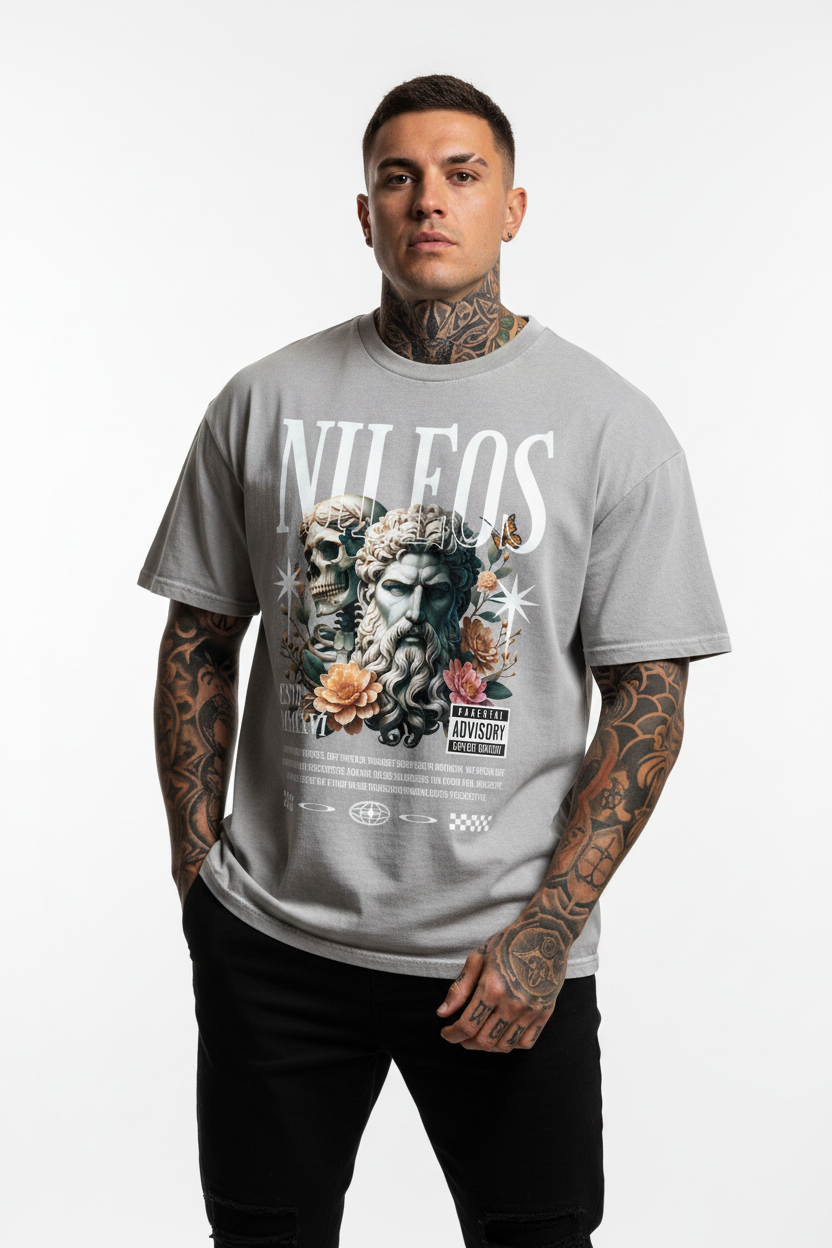 Two Side Oversized Shirt mit Frontprint