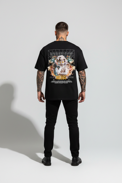 SAD ANGELS Oversized Shirt mit Backprint
