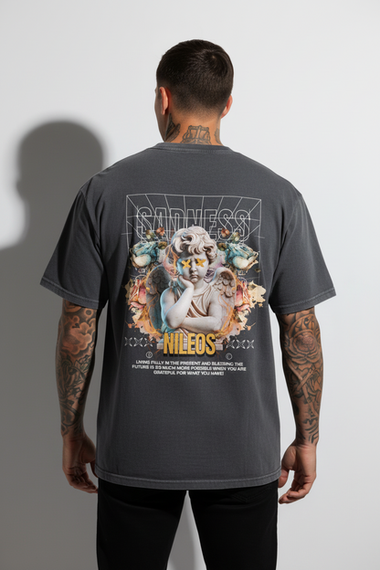 SAD ANGELS Oversized Shirt mit Backprint