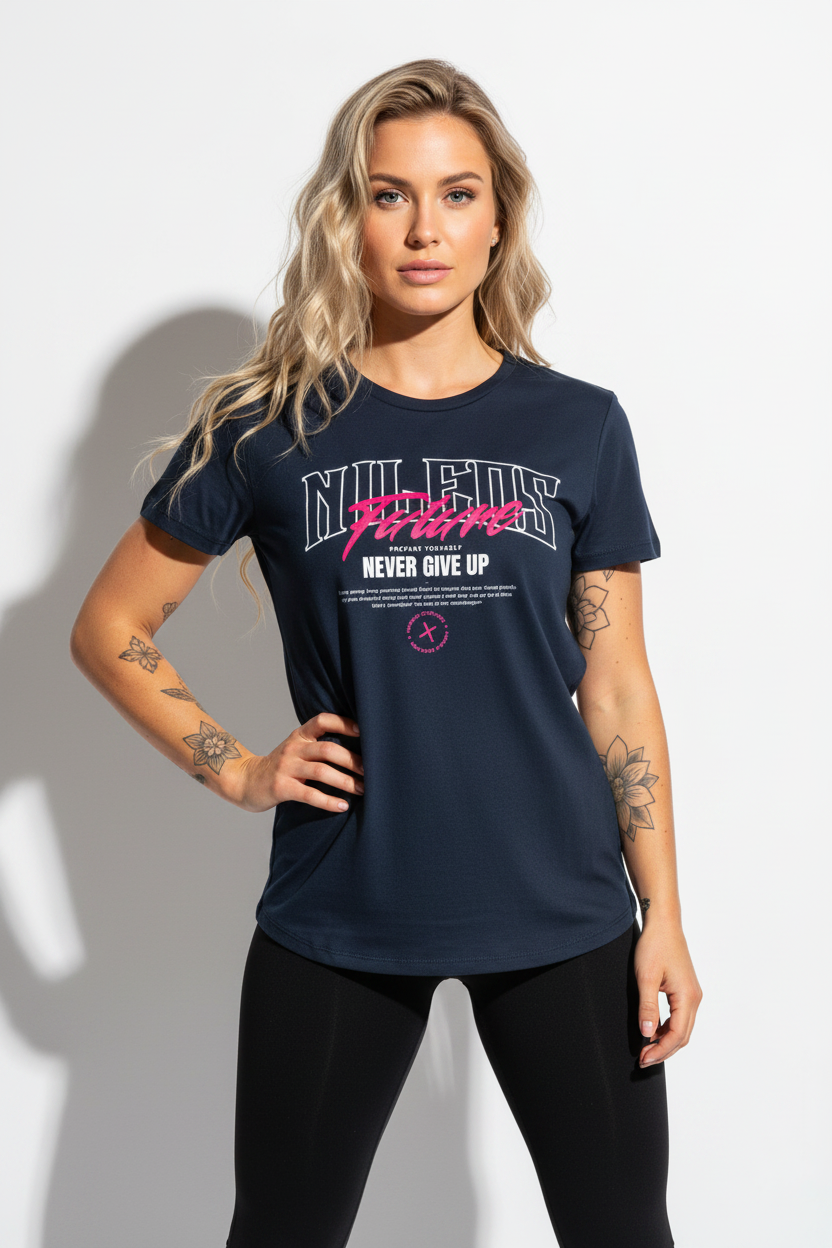 NEVER GIVE UP Sport T-Shirt Women