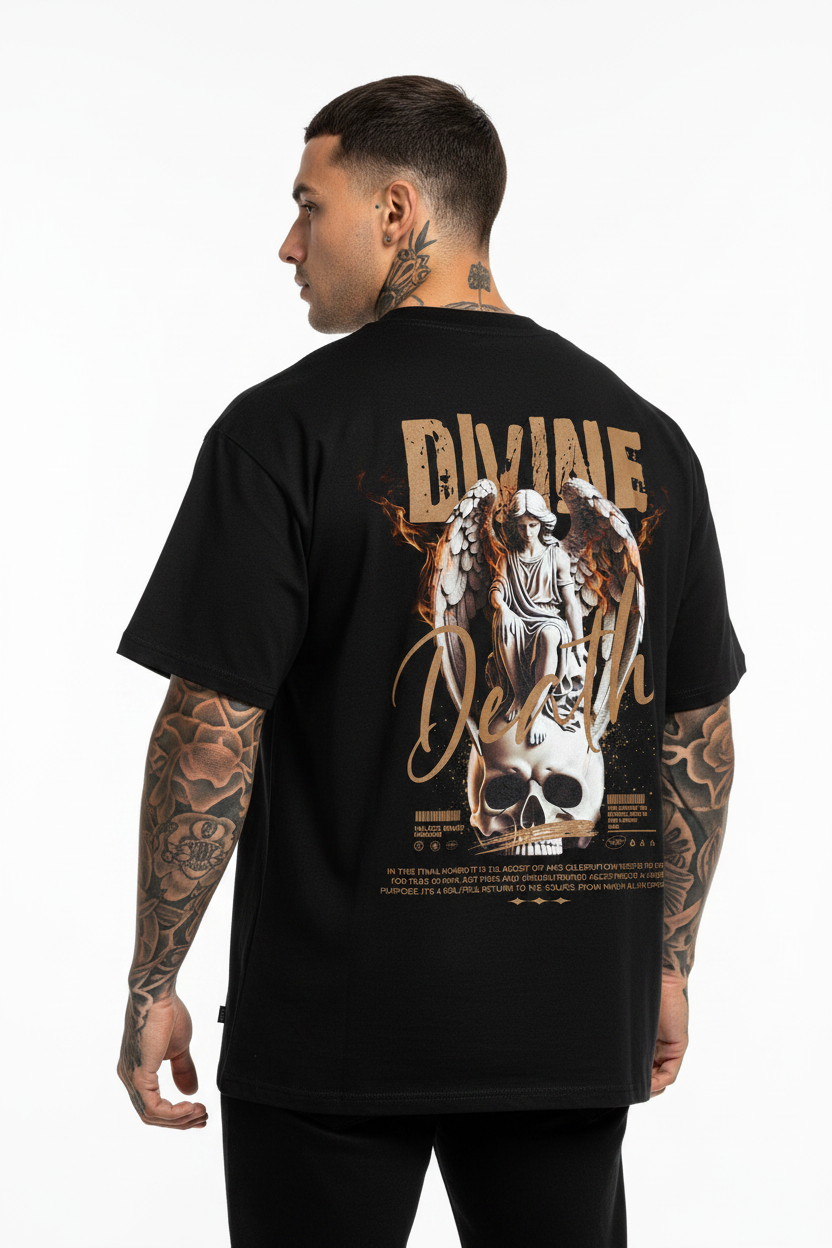 Divine Death Oversized Shirt mit Backprint