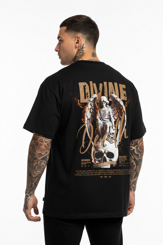 Divine Death Oversized Shirt mit Backprint