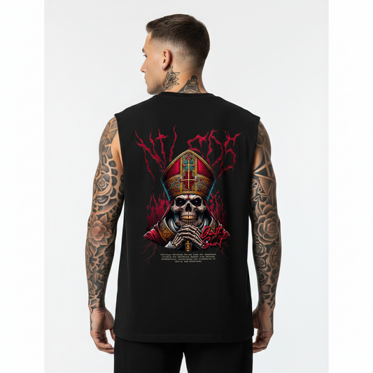Death Saint Sleeveless Oversized Tee mit Backprint