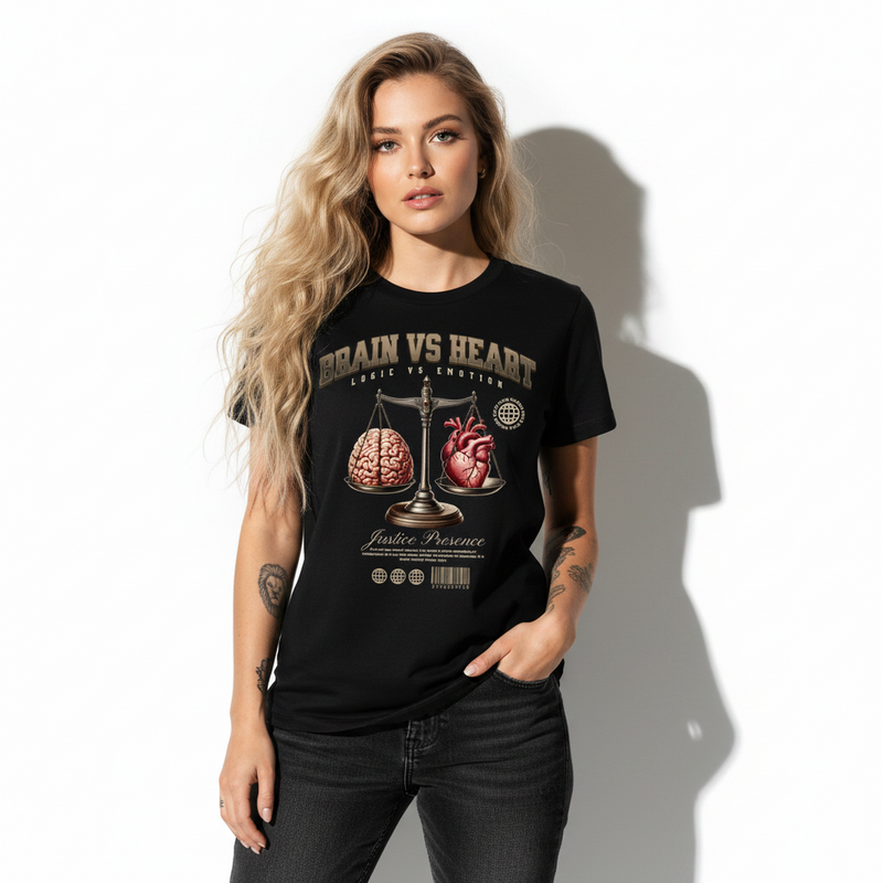 BRAIN VS HEART Premium Organic Shirt Women