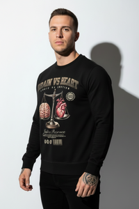 BRAIN VS HEART Classic Sweatshirt – Miniaturansicht 1