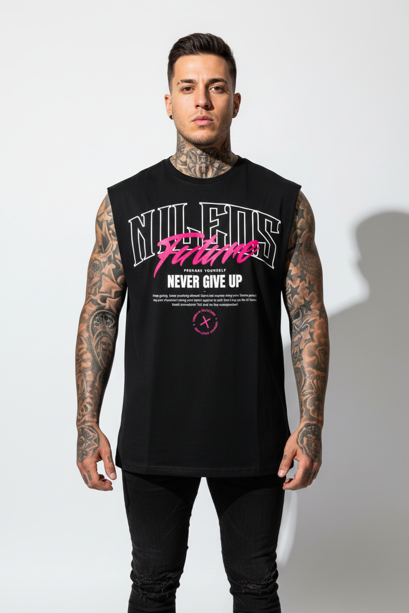 Better Future Sleeveless Oversized Tee mit Frontprint