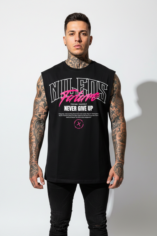 Better Future Sleeveless Oversized Tee mit Frontprint