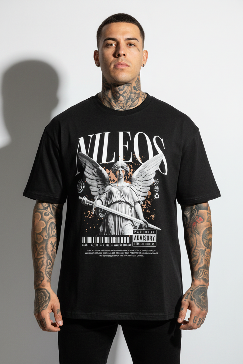 Battle God Oversized Shirt mit Frontprint