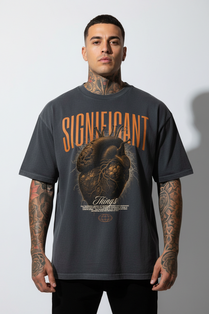 Heart Oversized Shirt mit Frontprint