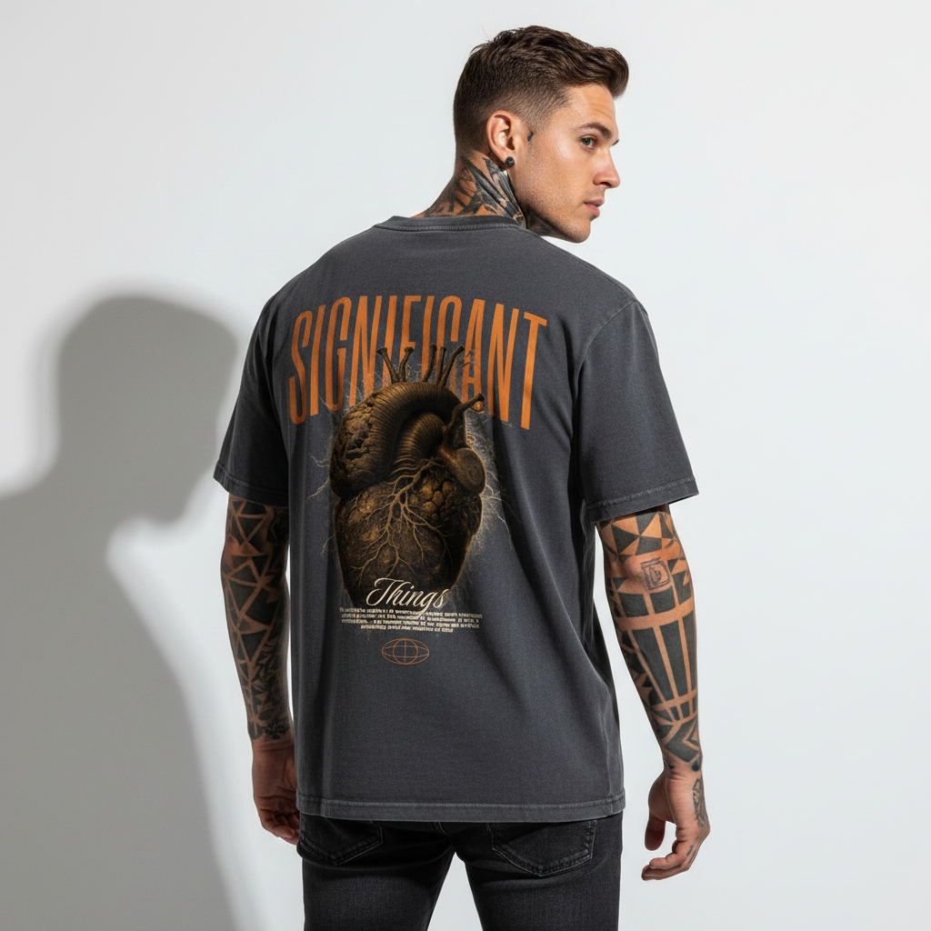 Heart Oversized Shirt mit Backprint