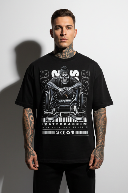 Keep Calm Oversized Shirt mit Frontprint