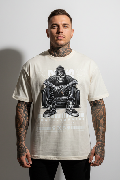 Keep Calm Oversized Shirt mit Frontprint