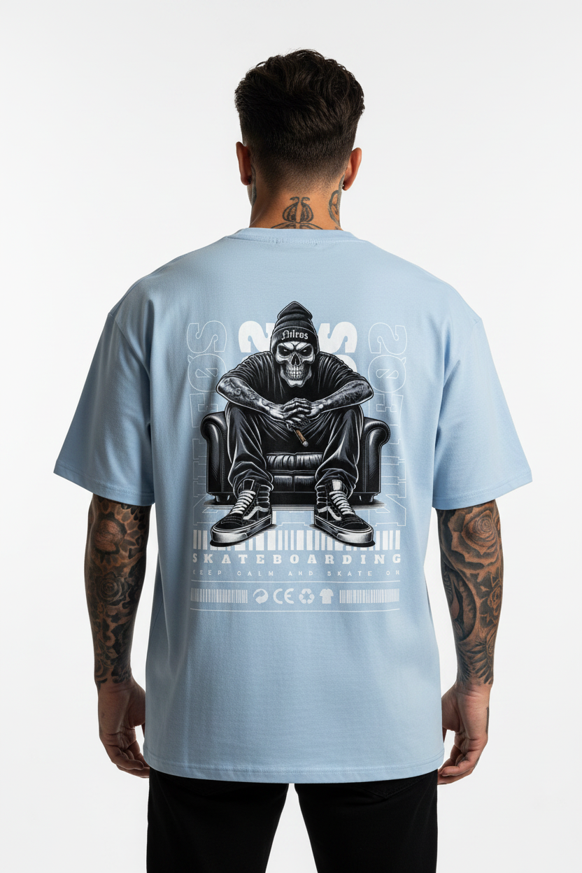 Keep Calm Oversized Shirt mit Backprint