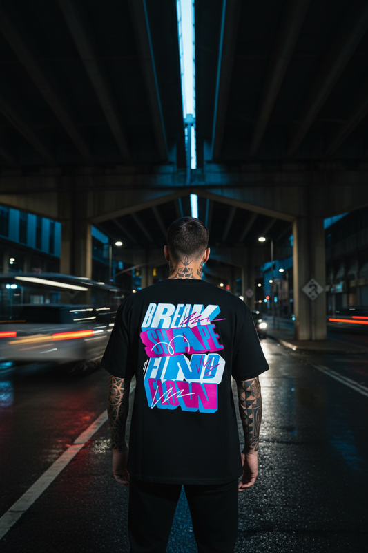 FLOW Oversized Shirt mit Backprint