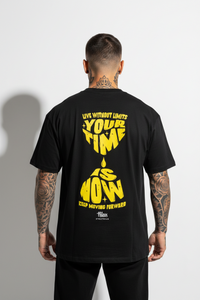 Your Time Is Now Oversized Shirt mit Backprint – Miniaturansicht 1