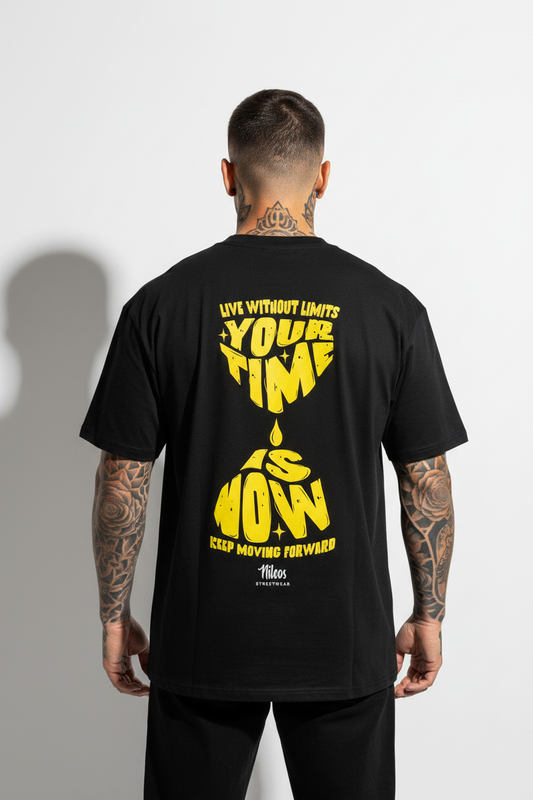 Your Time Is Now Oversized Shirt mit Backprint