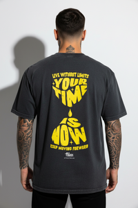 Your Time Is Now Oversized Shirt mit Backprint – Miniaturansicht 2