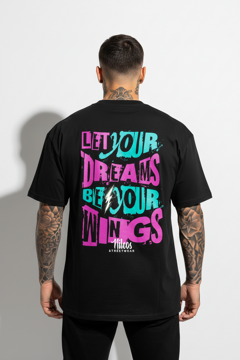 WINGS Oversized Shirt mit Backprint