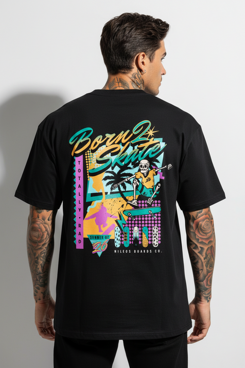 Born 2 Skate Oversized Shirt mit Backprint