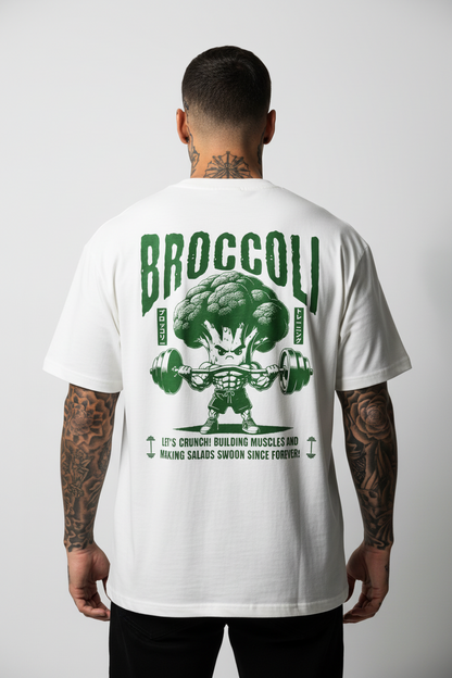 Broccoli Oversized Shirt mit Backprint