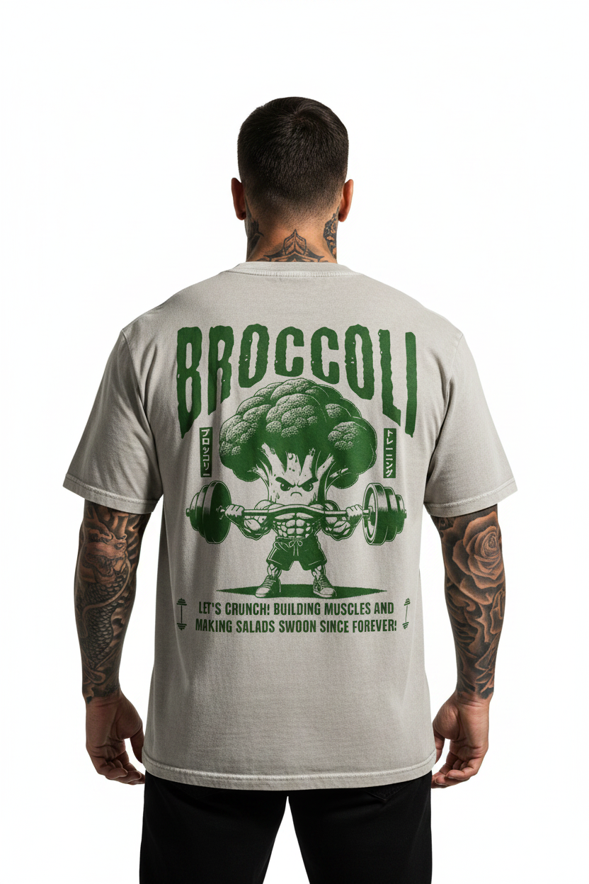 Broccoli Oversized Shirt mit Backprint