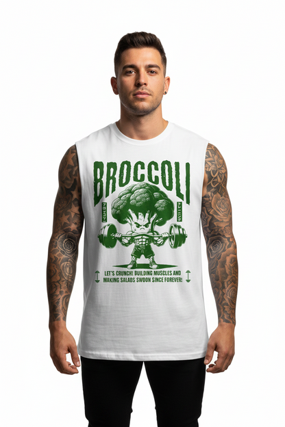 Broccoli Sleeveless Oversized Tee mit Frontprint
