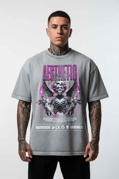 AESTHETIC Oversized Shirt mit Frontprint