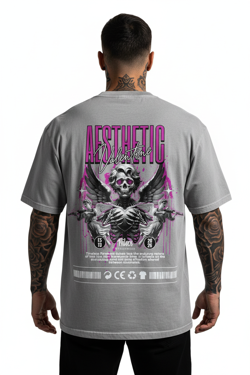 AESTHETIC Oversized Shirt mit Backprint