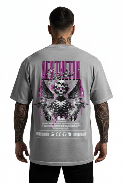 AESTHETIC Oversized Shirt mit Backprint