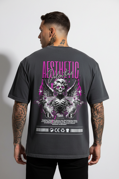 AESTHETIC Oversized Shirt mit Backprint