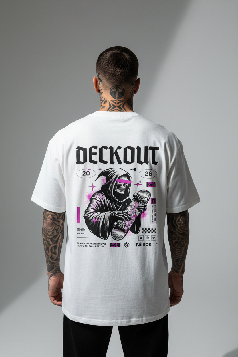 Deckout Oversized Shirt mit Backprint