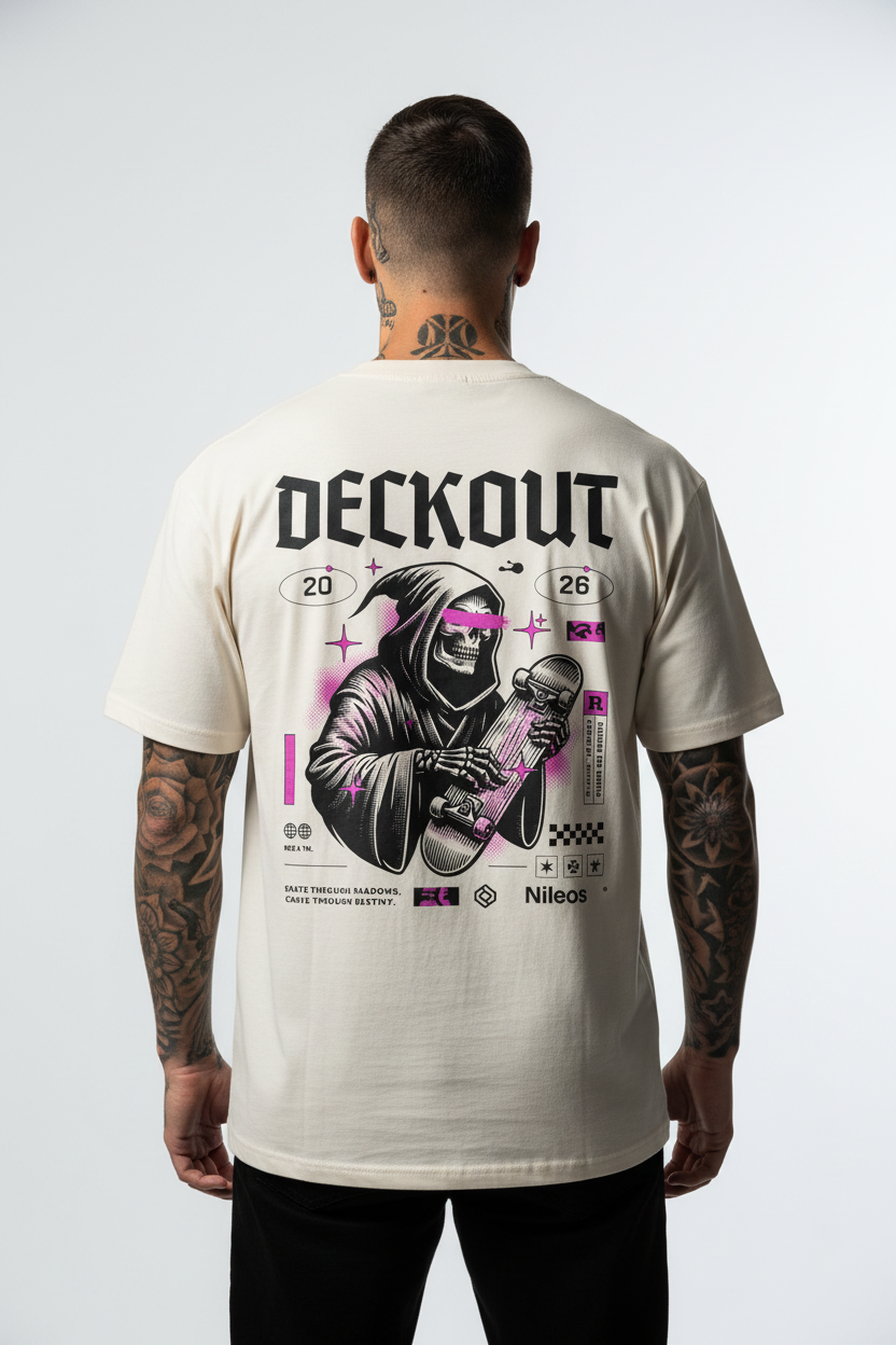 Deckout Oversized Shirt mit Backprint