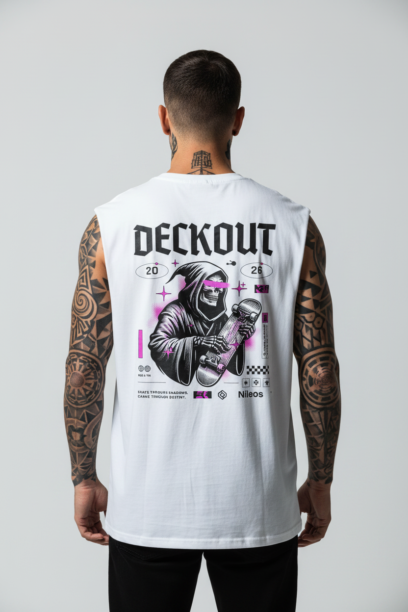 Deckout Sleeveless Oversized Tee mit Backprint