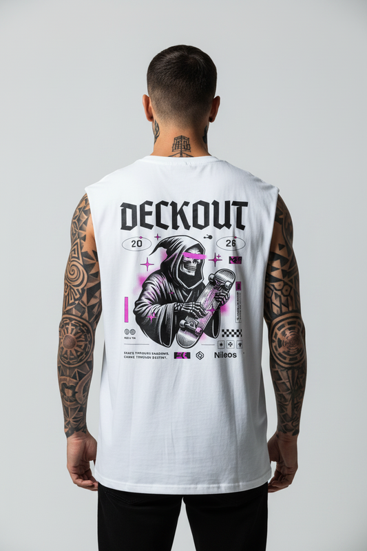 Deckout Sleeveless Oversized Tee mit Backprint