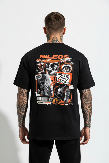 Grit and Noise Oversized Shirt mit Backprint