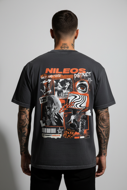 Grit and Noise Oversized Shirt mit Backprint