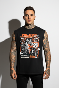 Grit and Noise Sleeveless Oversized Tee mit Frontprint – Miniaturansicht 1