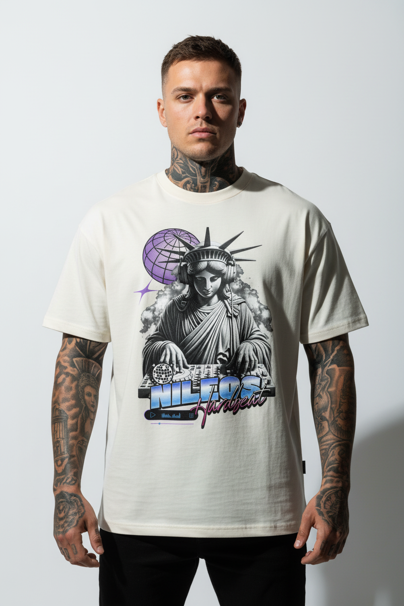 Hardbeat Oversized Shirt mit Frontprint