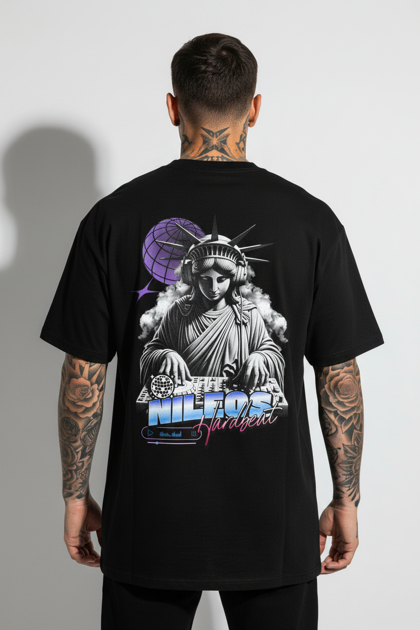 Hardbeat Oversized Shirt mit Backprint