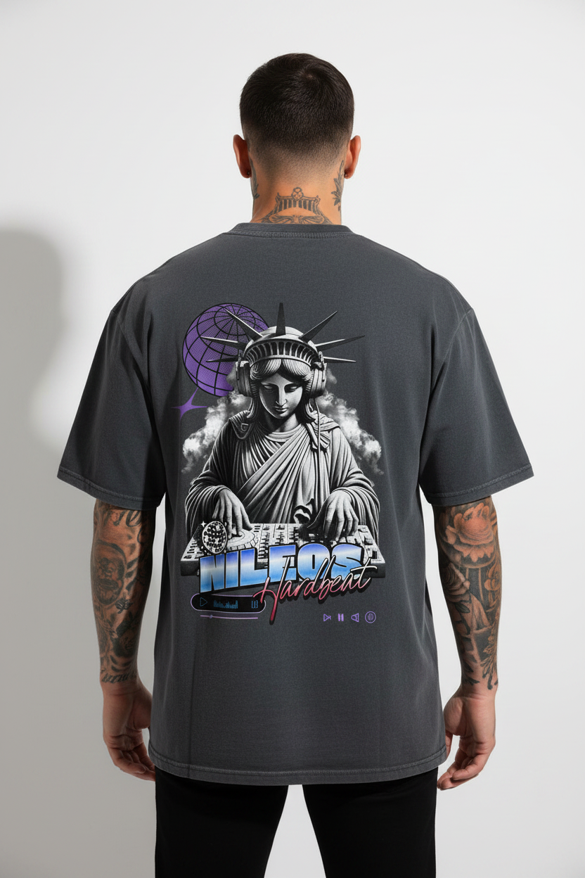Hardbeat Oversized Shirt mit Backprint