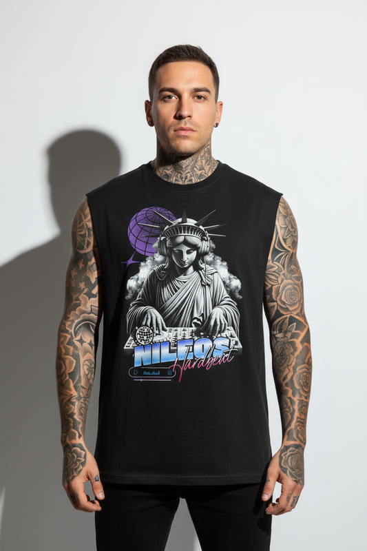 Hardbeat Sleeveless Oversized Tee mit Frontprint