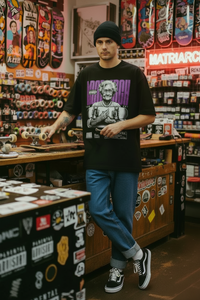 Skating Monarch Oversized Shirt mit Frontprint – Miniaturansicht 1