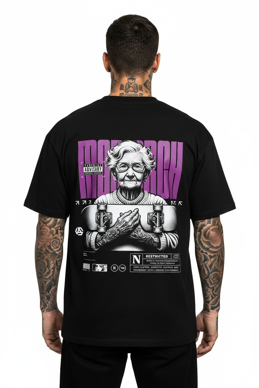Skating Monarch Oversized Shirt mit Backprint – NILEOS, Produktfoto 1