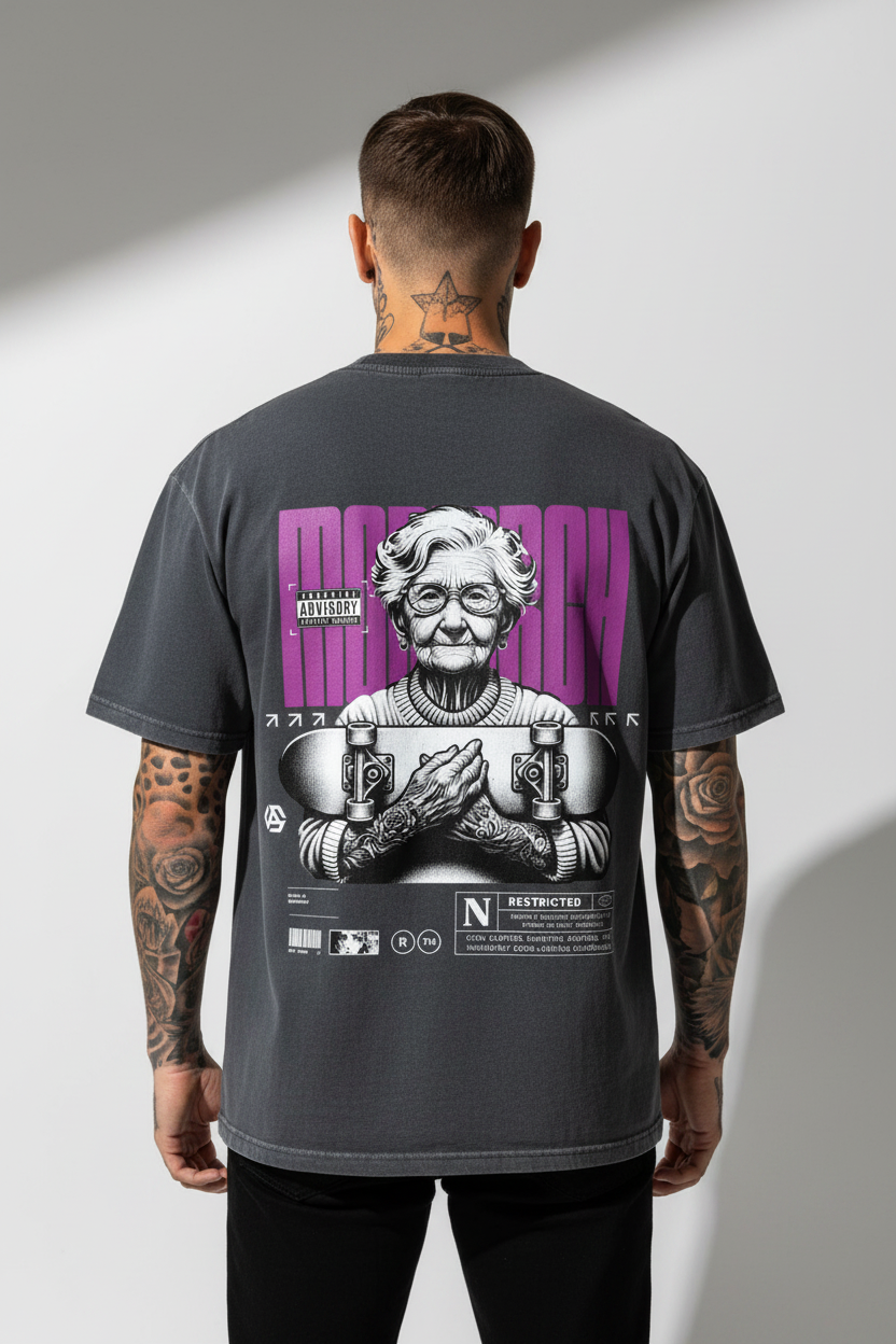 Skating Monarch Oversized Shirt mit Backprint – NILEOS, Produktfoto 2