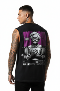 Skating Monarch Sleeveless Oversized Tee mit Backprint – Miniaturansicht 1