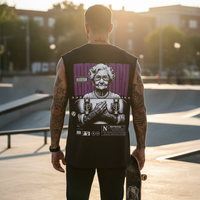 Skating Monarch Sleeveless Oversized Tee mit Backprint – Miniaturansicht 3