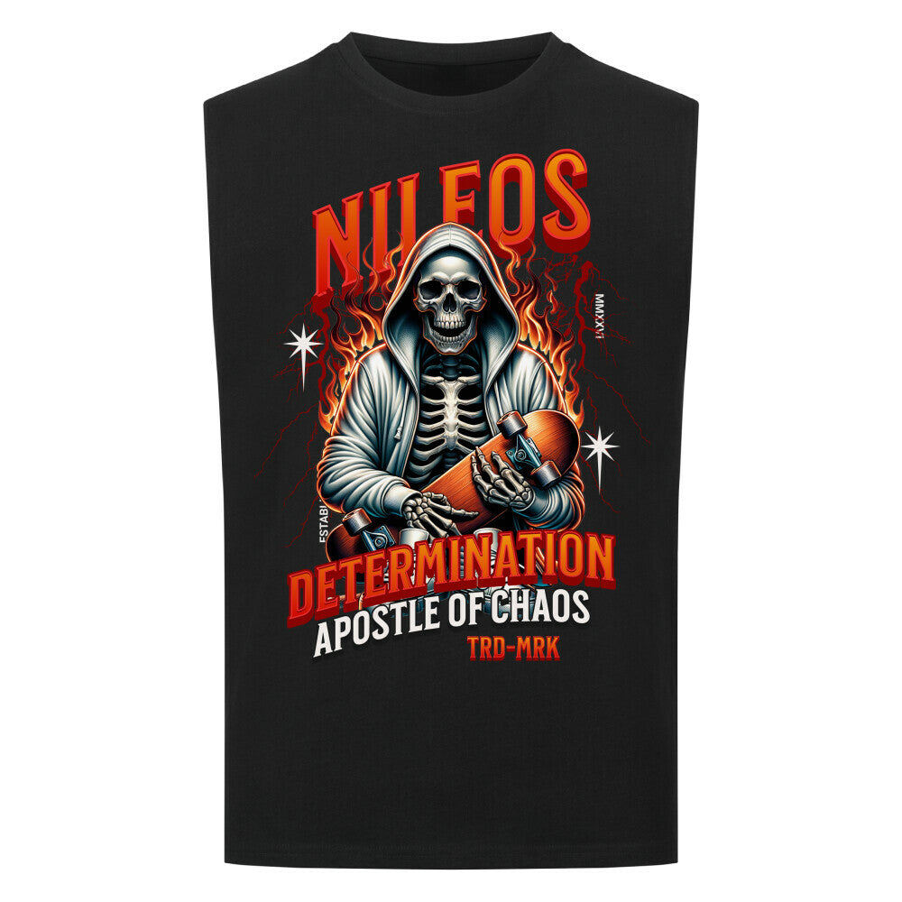 Determination Sleeveless Oversized Tee mit Frontprint – NILEOS, Farbe Schwarz