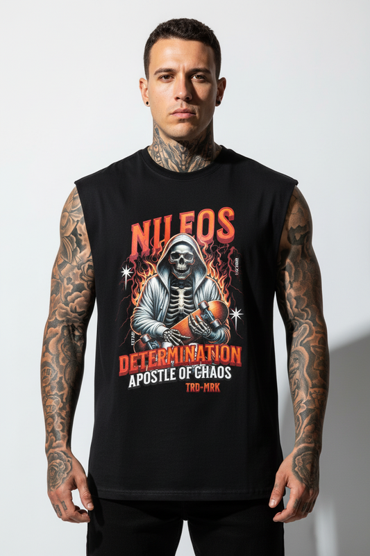 Determination Sleeveless Oversized Tee mit Frontprint – NILEOS, Produktfoto 1