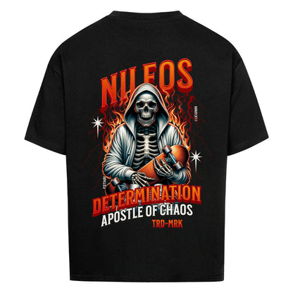 Determination VACANCY Oversized Shirt mit Backprint – NILEOS, Farbe Schwarz